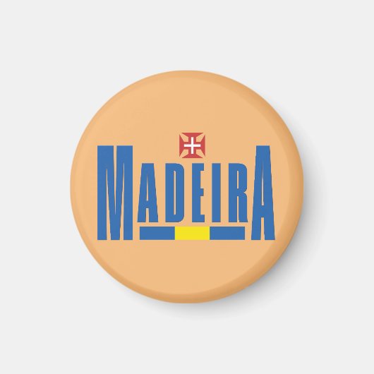 マデイラ文字と国旗の色 マグネット (正面)