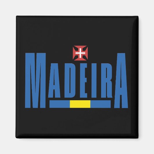 マデイラ文字と国旗の色 マグネット (正面)