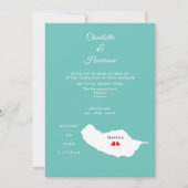 マデイラ結婚の目的地招待状 招待状 (正面)