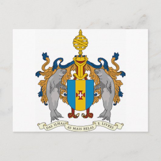 マデイラ(ポルトガル)の紋章付き外衣 ポストカード (正面)