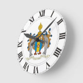 マデイラ(ポルトガル)の紋章付き外衣 ラウンド壁時計 (傾斜)