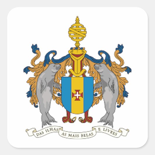 マデイラ(ポルトガル)コート・オブ・アームズ スクエアシール (正面)