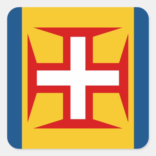 マデイラ(ポルトガル)国旗 スクエアシール (正面)