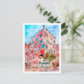 マデブルグドイツ有名な旅行プレイスウォーターカラー ポストカード (スタンド正面)