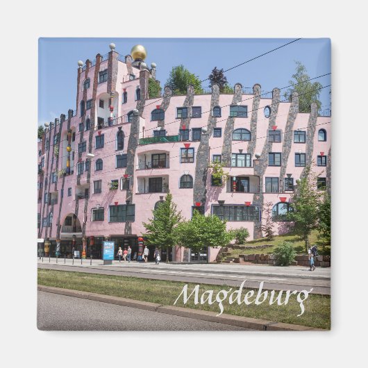 マデブルグハンドワッサーグルネツィタデル写真 マグネット (正面)