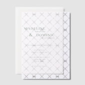 マデラインフォレストグリーンシンプルモダン結婚ズ ベラム紙招待状 (オフセット (招待状))