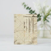 マデラス諸島とカナリア諸島の地図 ポストカード (スタンド正面)