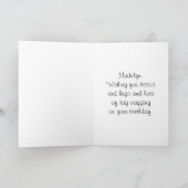 マデリンハッピーバースデーゴールデンドードルパピー カード (内部)