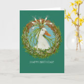 マデリン春リース誕生日カード カード (黄色い花)