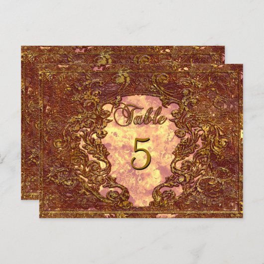 マデリーナカンディビクトリアンステーブル番号カード ポストカード (正面/裏面)