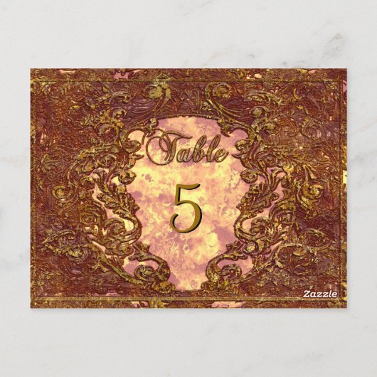 マデリーナカンディビクトリアンステーブル番号カード ポストカード (裏面)