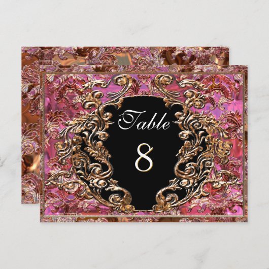 マデリーナビクトリアンテーブル番号カード ポストカード (正面/裏面)