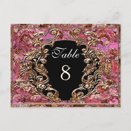 マデリーナビクトリアンテーブル番号カード ポストカード (正面)