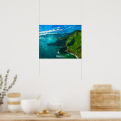 マデ素晴らしイラコースタルビュー油絵を描 ポスター (キッチン)