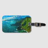 マデ素晴らしイラコースタルビュー油絵を描 ラゲッジタグ (正面横)