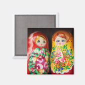 マトカラフルリョシカの人形 マグネット (正面/裏面)