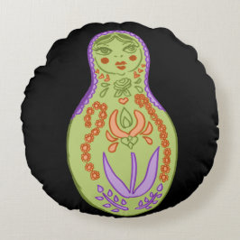 マトモダンリョシュカドール装飾用クッション ラウンドクッション