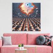 マトリックスからの脱出：超現実的な試験室 キャンバスプリント (インサイチュ (リビング))