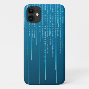 マトリックスのパターン（青） iPhone 11 ケース