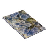 マトリックスの青い螢石の水晶 ノートブック (右側)