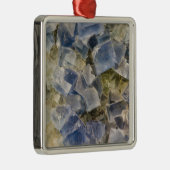 マトリックスの青い螢石の水晶 メタルオーナメント (右)