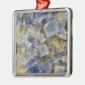 マトリックスの青い螢石の水晶 メタルオーナメント (左)