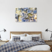 マトリックス中の青色蛍石の結晶 キャンバスプリント (インサイチュ (寝室))