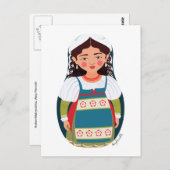 マトリョカイタリアンはがき ポストカード (正面/裏面)