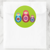 マトリョシカの人形 ラウンドシール (バッグ)