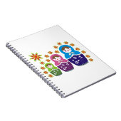 マトリョシカロシアの人形&ひまわりカスタム人形 ノートブック (右側)