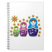 マトリョシカロシアの人形&ひまわりカスタム人形 ノートブック (正面)