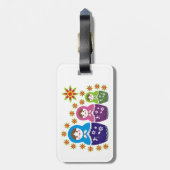 マトリョシカロシアの人形&ひまわりカスタム人形 ラゲッジタグ (裏面縦)