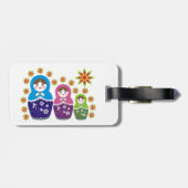 マトリョシカロシアの人形&ひまわりカスタム人形 ラゲッジタグ (裏面横)