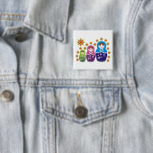 マトリョシカロシアの人形&ひまわりカスタム人形 缶バッジ (インサイチュ)