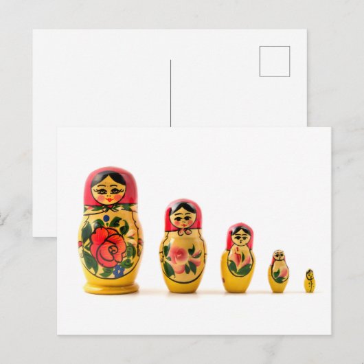 マトリョシカ人形 ポストカード (正面/裏面)