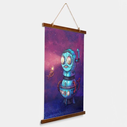 マトリョシカ海底ロボット 吊り下げ型タペストリー (傾斜あり)