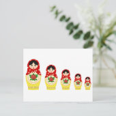 マトリョシュカ人形は赤 ポストカード (スタンド正面)