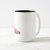 マトリョーシカ木造のカルチャーシンボルロシアの- ツートーンマグカップ (正面右)