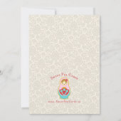 マトリョーシカ ロシアのネスト人形 シャワー招待 招待状 (裏面)