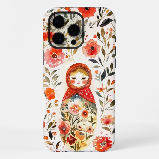 マトリョーシカ, ロシア人形 iPhoneケース (裏面)