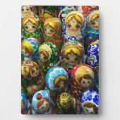 マトリョーシュカ人形のお土産屋さんでの旅行写真 フォトプラーク (正面)