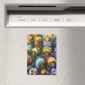 マトリョーシュカ人形のお土産屋さんでの旅行写真 マグネット (インサイチュ (食洗機))