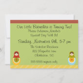 マトリョースカデカスタマイズイルズ誕生日招待状 招待状 (裏面)