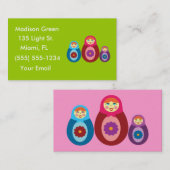 マトリヨシュカドールデザイン名刺 名刺 (正面/裏面)