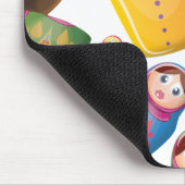 マトリヨシュカロシアの人形 – 入れ子人形パターン マウスパッド (コーナー)