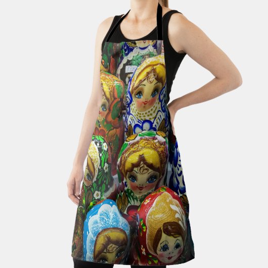 マトリヨシュカ人形お土産キオスク旅行写真 エプロン (インサイチュ)