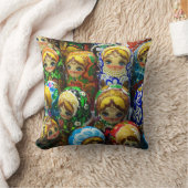 マトリヨシュカ人形お土産キオスク旅行写真 クッション (ブランケット)