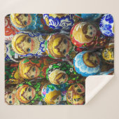 マトリヨシュカ人形お土産キオスク旅行写真 シェルパブランケット (正面(横))