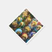 マトリヨシュカ人形お土産キオスク旅行写真 スタンダードカクテルナプキン (角)