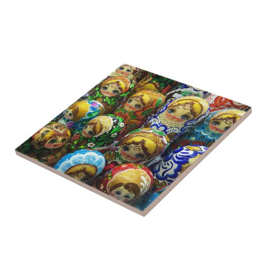 マトリヨシュカ人形お土産キオスク旅行写真 タイル (側面)